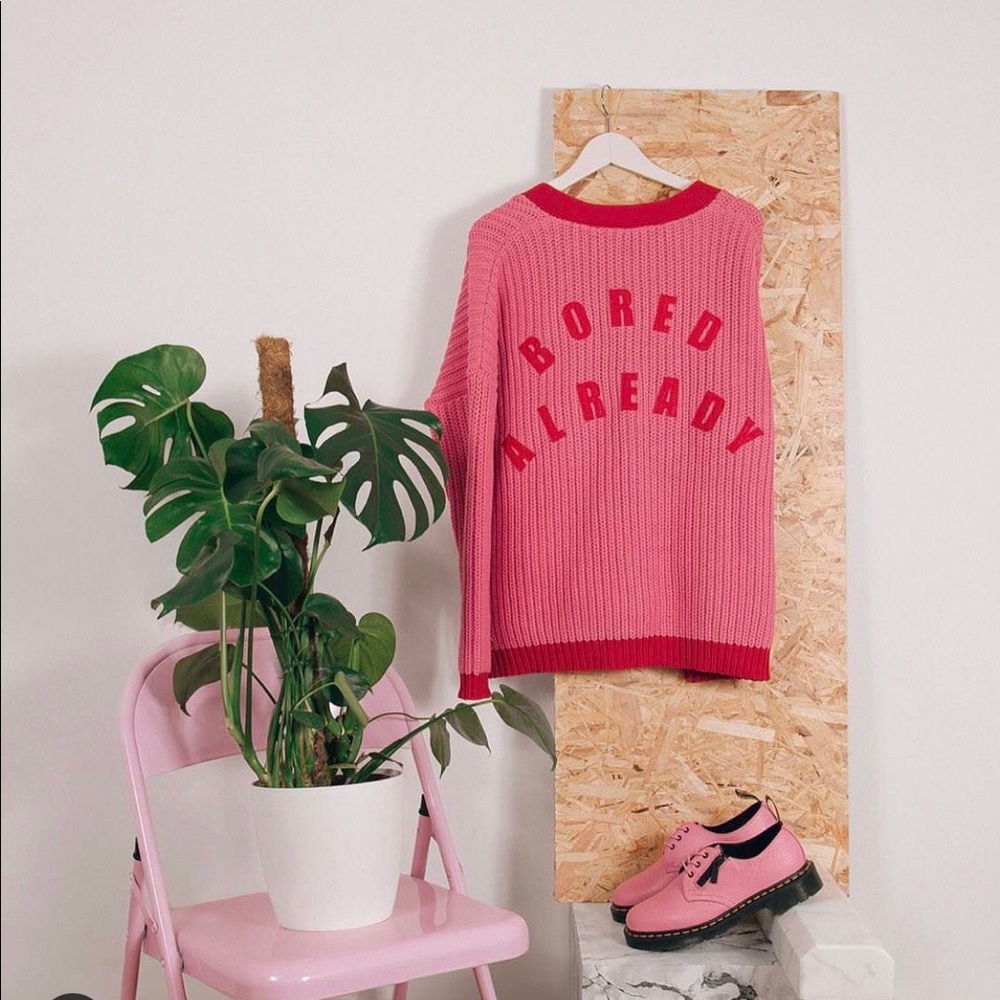Lazy Oaf Pink Cardigan